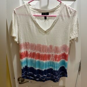 Jessica Simpson Tie Dye Tee V-neck Size M
